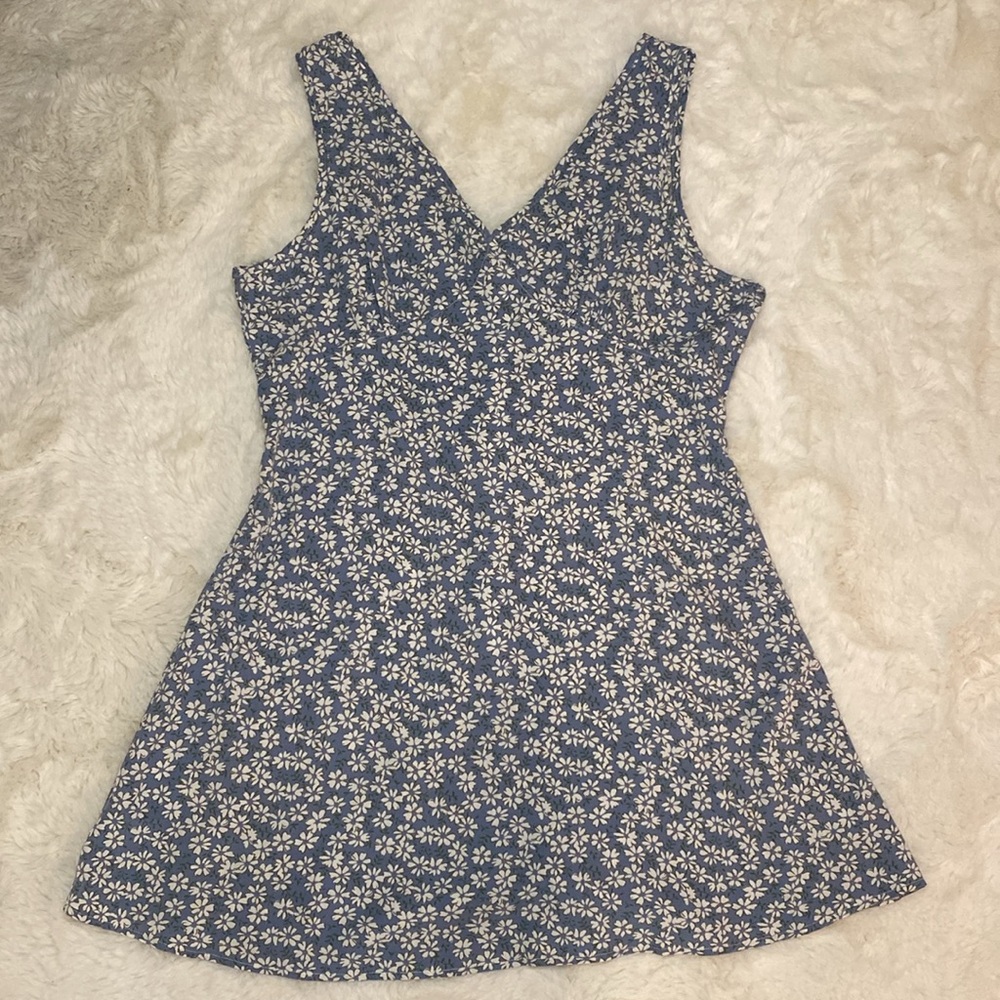 Sun Dress Blue Floral Size Extra Large
